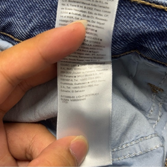 Old Navy High-Waisted Slouchy Straight Cropped Ripped Jeans Susan Rigid Denim 6 - Picture 5 of 5